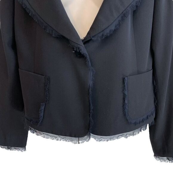 Holt Renfrew 100% Wool Black Blazer - Picture 3 of 9